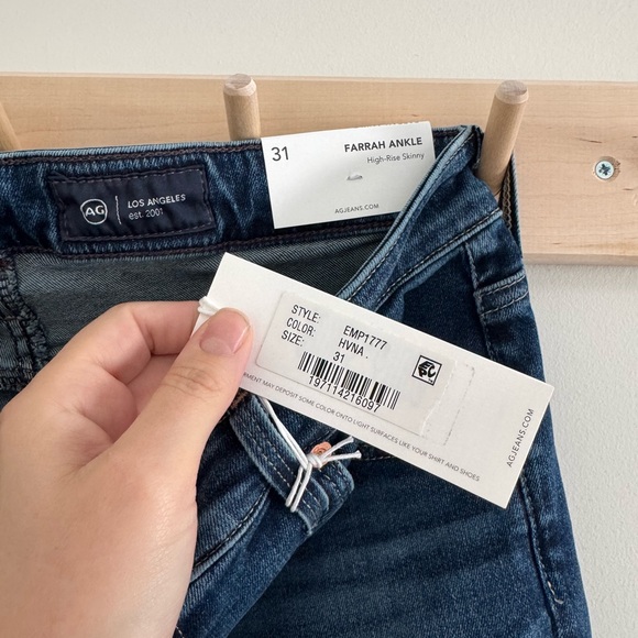 Ag Adriano Goldschmied Denim - NWT AG Farrah Ankle Jeans - Deep Blue
